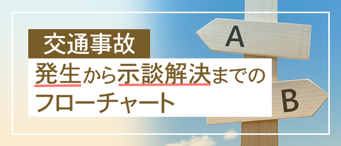 交通事故発生から示談解決までをフローチャート